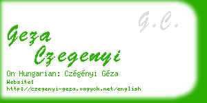 geza czegenyi business card